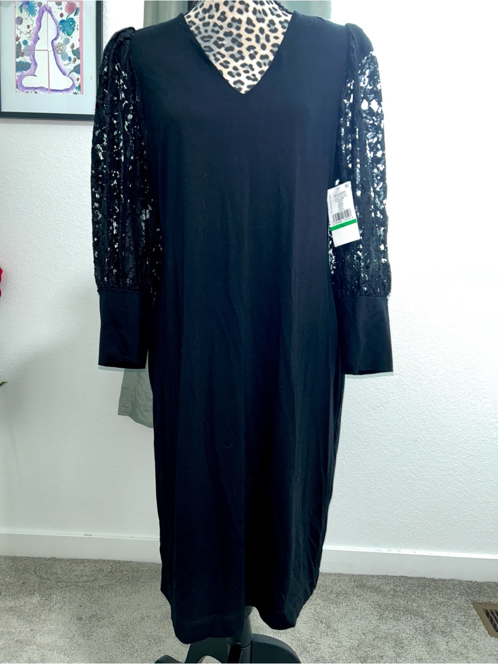 Karen Kane Lace Sleeve Dress